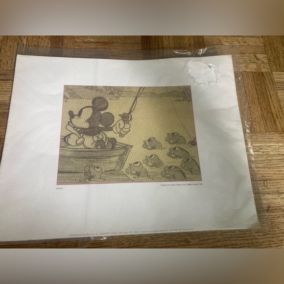 Disney original story sketch of Mikey from “fishin’ around “ 1931. In plastic - Picture 4 of 5